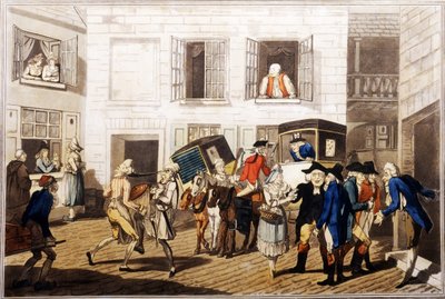 نزل يارد في كاليه ، حانة. بقلم ويليام هولاند ، لندن ، 1790 (ألوان مائية يدوية) بواسطة فريدريك جورج بايرون
