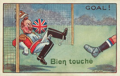 Bien Touche, Goal! (colour litho) بواسطة فريدريك جورج لوين