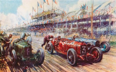 في سباق Grand Prix Ascari عام 1924 ، قاد Alfa Romeo السباق تقريبًا إلى النهاية ، لكنه خسر فقط لأن المحرك لن يُعاد تشغيله بعد التوقف (لون litho) بواسطة فريدريك جوردون (بعد) كروسبي