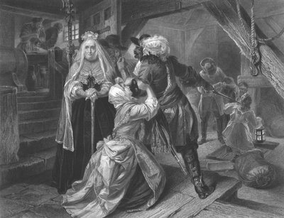 القبض على أليس ليسلي لإيوائها هاربين من معركة سيدجيمور ، 1685 ، 1864 بواسطة فريدريك هيث