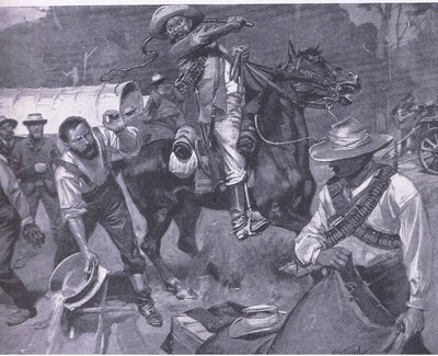 معاملة Boer لمبعوثي السلام: جلد Margendaal ، من بعد بريتوريا: حرب العصابات التي نشرتها Harmsworth Bros Limited ، 1901 بواسطة فريدريك جود وو