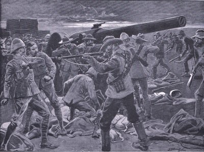 الهجوم على Gun Hill: فوجئ مدافع البحرية 47 ، من After Pretoria: The Guerilla War التي نشرتها Harmsworth Bros Limited ، 1901 بواسطة فريدريك جود وو