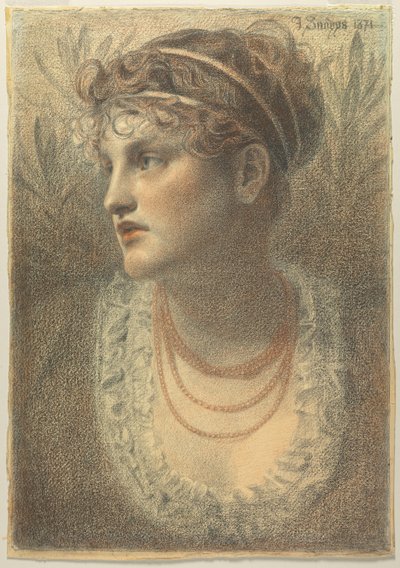 قلادة المرجان بواسطة Frederick Sandys