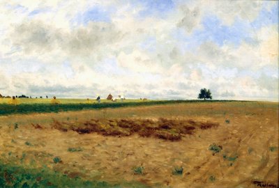 Landscape with Haystacks (oil on canvas) بواسطة فريدريكو روسانو