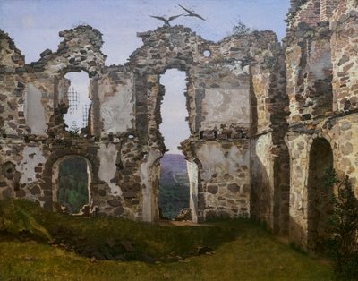 أطلال براهيوس في السويد، دراسة، حوالي عام 1832 (زيت على قماش) بواسطة فريدريك هانسن سودرينج