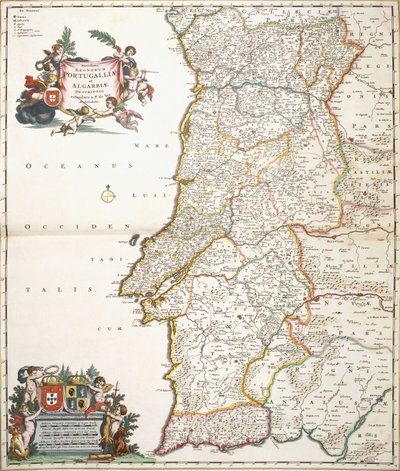 خريطة توضح البرتغال ، ج .1680 بواسطة فريدريك دي فيت