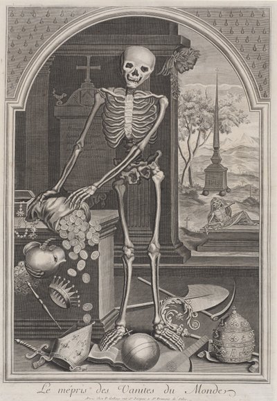 الموت مع الغرور الدنيوي بواسطة French 18th Century