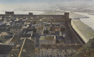 Aigues-Mortes ، منظر للأسوار ، مأخوذ من داخل المدينة بواسطة مصور فرنسي