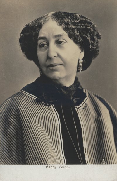 أمانتين لوسيل أورور دوبلين (اسم مستعار جورج ساند) (1804-1876) ، روائي فرنسي (صورة بالأبيض والأسود) بواسطة مصور فرنسي