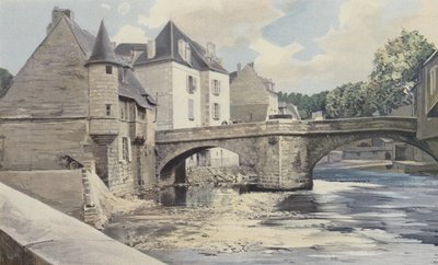 Aubusson ، Pont de la Terrade ، فوق Creuse ، Downstream view بواسطة مصور فرنسي