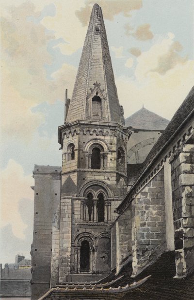 Auxerre ، كنيسة Saint-Eusebe ، عرض NW (قبل الترميم) بواسطة مصور فرنسي