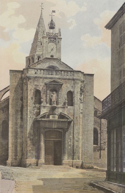 Bourg-Saint-Andeol ، الكنيسة ، الواجهة O بواسطة مصور فرنسي