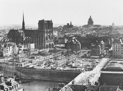 مبنى فندق ديو ، باريس ، 1867 بواسطة مصور فرنسي