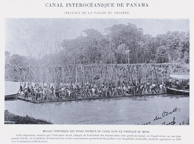 قناة بنما بين المحيطين ، أعمال وادي Chagres (صورة b / w) بواسطة مصور فرنسي