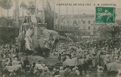 كارنافال دي نيس 1913. تم إرسال البطاقة البريدية في عام 1913. بواسطة مصور فرنسي