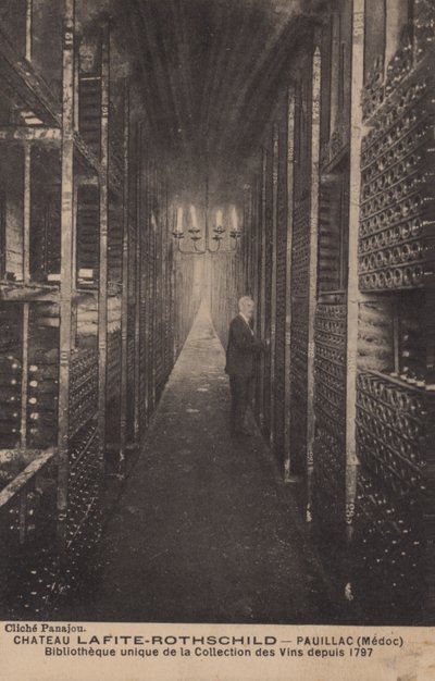 Chateau Lafite-Rothschild ، Pauillac ، Medoc ، مكتبة مجموعة النبيذ منذ عام 1797 بواسطة مصور فرنسي