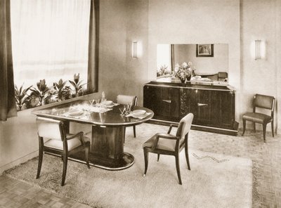غرفة الطعام من Ensembles Mobiliers ، حانة. 1937. بواسطة مصور فرنسي
