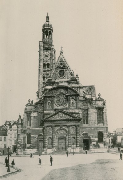 Eglise Saint-Etienne du Mont، Church of St Etienne du Mont (photogravure) بواسطة مصور فرنسي