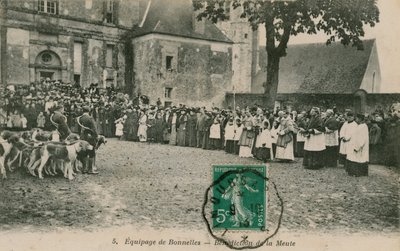 طاقم بونليس - Benediction de la Meule. أُرسلت البطاقة البريدية عام 1913. بواسطة مصور فرنسي