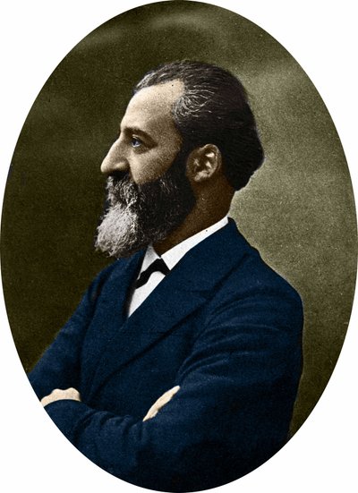 هنري موسان كيميائي وصيدلي فرنسي 1852-1907. بواسطة مصور فرنسي