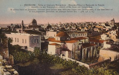 القدس وكنيسة سانت آن ومنطقة المعبد بواسطة مصور فرنسي