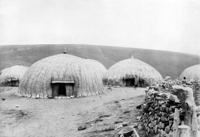 كافير هاتس ، جنوب إفريقيا ، حوالي عام 1914 بواسطة مصور فرنسي