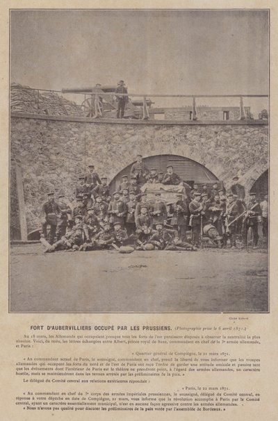 كومونة باريس ، Fort D'Aubervilliers التي احتلها البروسيون (b / w photo) بواسطة مصور فرنسي