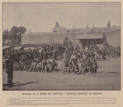 كومونة باريس ، الداخلية De La Prison Des Chantiers A Versailles ، حي الأطفال (b / w photo) بواسطة مصور فرنسي