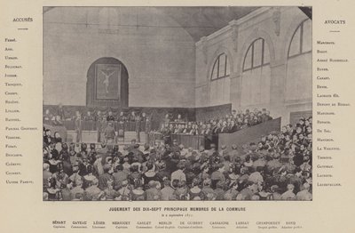 كومونة باريس ، حكم الأعضاء السبعة عشر الرئيسيين في الكومونة ، 2 سبتمبر 1871 (b / w photo) بواسطة مصور فرنسي