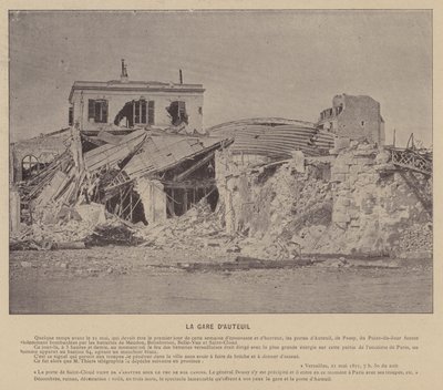 كومونة باريس ، La Gare D'Auteuil (b / w photo) بواسطة مصور فرنسي