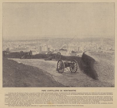 كومونة باريس ، Parc D'Artillerie De Montmartre (b / w photo) بواسطة مصور فرنسي