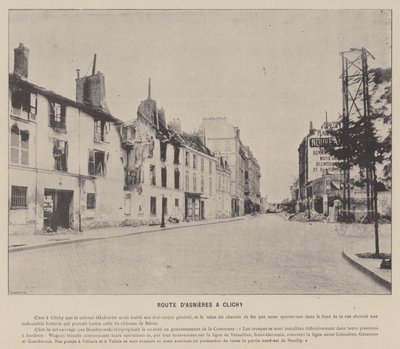 كومونة باريس ، طريق D'Asnieres A Clichy (صورة b / w) بواسطة مصور فرنسي