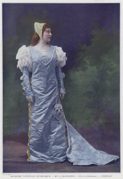 لويز Grandjean مثل Desdemona في عطيل (صورة ملونة) بواسطة مصور فرنسي