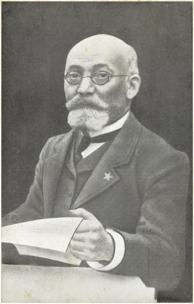Ludwik Lejzer Zamenhof ، مخترع الإسبرانتو البولندي (صورة b / w) بواسطة مصور فرنسي