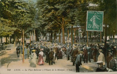 ليون ، ضع Bellecour في ساعة الموسيقى بواسطة مصور فرنسي