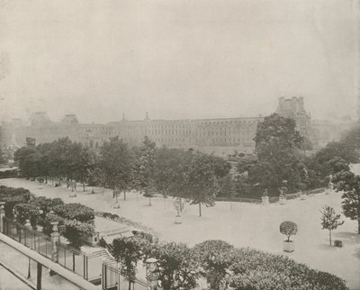 باريس: حديقة مقابل قصر التويلري (b / w photo) بواسطة مصور فرنسي
