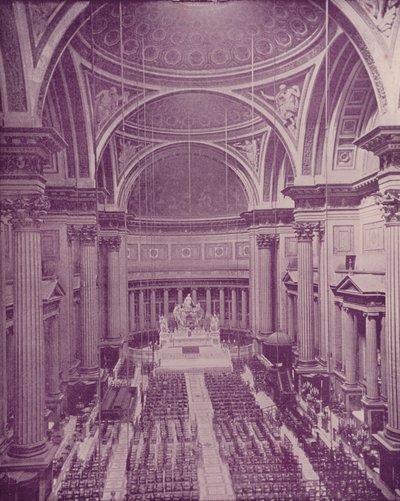 Paris: Interior of the Church of the Medeleine (b/w photo) بواسطة مصور فرنسي
