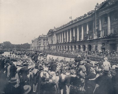 باريس: أركان الحاكم العسكري في موكب الجنازة (صورة b / w) بواسطة مصور فرنسي