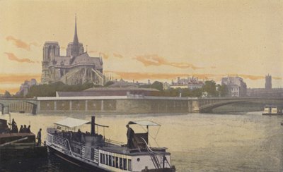 باريس ، منظر للنقطة E من Ile de la Cite بواسطة مصور فرنسي
