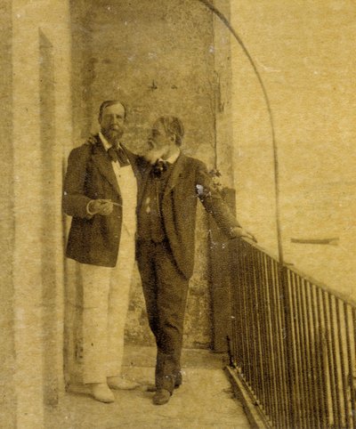 بول ديروليد (1846-1914) وجان سولي مونيه ديت موني سولي (مونيه سولي) (1841-1916) في سان سيباستيان بواسطة مصور فرنسي