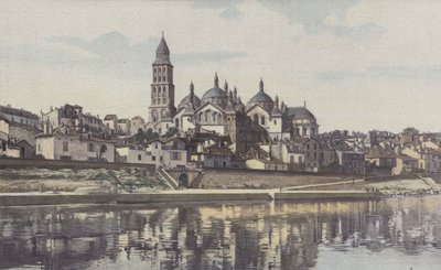 Perigueux ، كاتدرائية Saint-Front ، منظر مأخوذ من ضفة G للجزيرة بواسطة مصور فرنسي