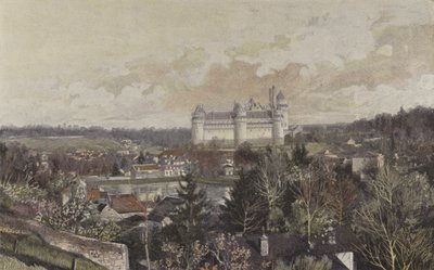 Pierrefonds ، منظر عام مأخوذ من الصخرة بواسطة مصور فرنسي