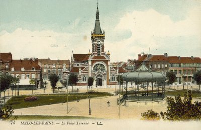 Place Turenne ، Malo-les-Bains (صورة ملونة) بواسطة مصور فرنسي