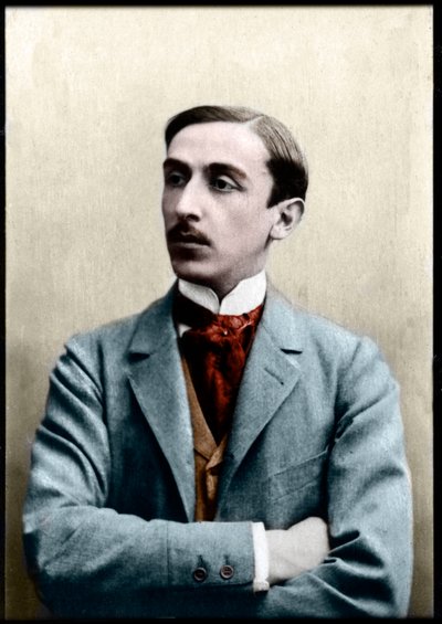 صورة لموريس باريز (1862-1923) ، الروائي والصحفي والسياسي الاشتراكي الفرنسي. بواسطة مصور فرنسي