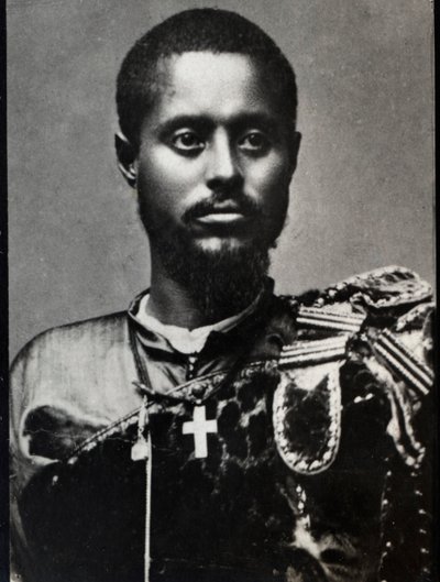 صورة رأس ماكونين (1852-1906) ، عام ومحافظ مقاطعة هرار في إثيوبيا. بواسطة مصور فرنسي