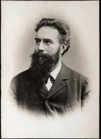 صورة فيلهلم كونراد رونتجن أو رونتجن (1845-1923) ، فيزيائي ألماني. بواسطة مصور فرنسي