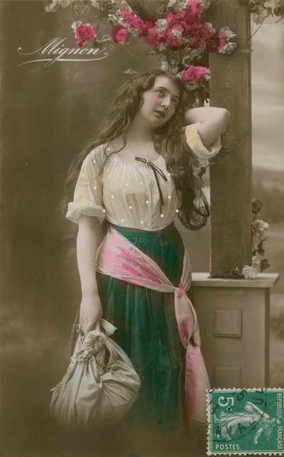 بطاقة بريدية من ميجنون ، أرسلت عام 1913 (صورة ملونة باليد) بواسطة مصور فرنسي