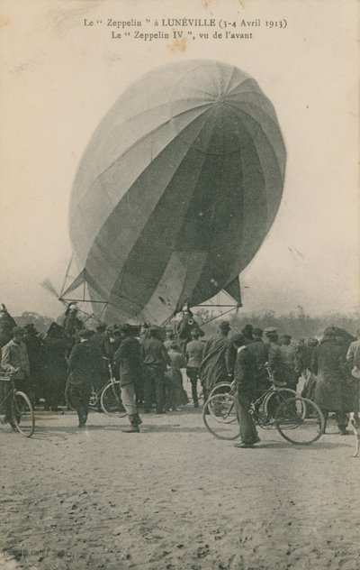 بطاقة بريدية ل Zeppelin في Luneville ، أرسلت في عام 1913 بواسطة مصور فرنسي