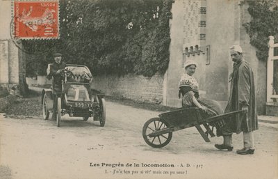 تقدم الحركة ، أرسل بطاقة بريدية في عام 1913 بواسطة مصور فرنسي