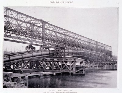 The works of the bridge Alexander III to 15/12/1898 - in “” The Figaro Illustrated”” بواسطة مصور فرنسي